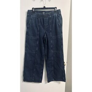 Women's Gap Elastic Waist Wide Leg Jeans Size Medium